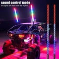 thumbnail image 3 of RGB LED Whip Light With Flag APP Control 300 Patterns 366 Modes 12 To 24V For UTV ATV Off Road Vehicle Boat, 3 of 8