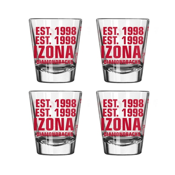 Logo Brands Arizona Diamondbacks 4-Pack 2oz. Shot Glass Set