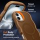 thumbnail image 4 of Funda magnética para iPhone 16, compatible con MagSafe, diseño de marco ondulado transparente 2025, funda protectora de borde suave, bonita, transparente, mate, a prueba de golpes, 4 of 6