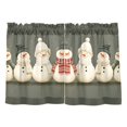 thumbnail image 7 of Yayeee Kitchen Curtains Tier Pair Light Filtering 27"x36" Rod Pocket Short Cafe Window Panel, Gray Snowmen, 7 of 7