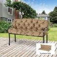 thumbnail image 3 of Outsunny 3 Seater Outdoor Bench Swing Chair Replacement Cushions, Khaki, 3 of 11