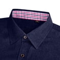 thumbnail image 3 of LONSSA Men's Long Sleeve Denim Shirts Stretch Casual Button Down Shirt with Pocket, 3 of 8