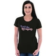 thumbnail image 4 of Let's Be Mermaids Cute Beach Day Womens Slim Fit Graphic Tee Brisco Brands L, 4 of 5