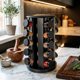 thumbnail image 4 of Especiero Giratorio 360º, Organizador para Cocina, Especiero con 20 Frascos de Vidrio, 5 Niveles, Especie de Cocina, Estante Organizador de Especias, 34 * 22 * 22 cm (Negro),Negro, 4 of 6