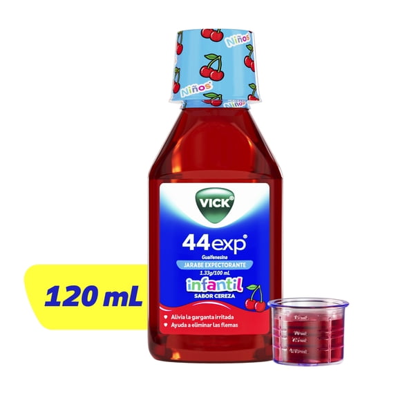 Jarabe Vick 44Exp Infantil para Tos con Flemas e irritación de Garganta Expectorante 120 ml