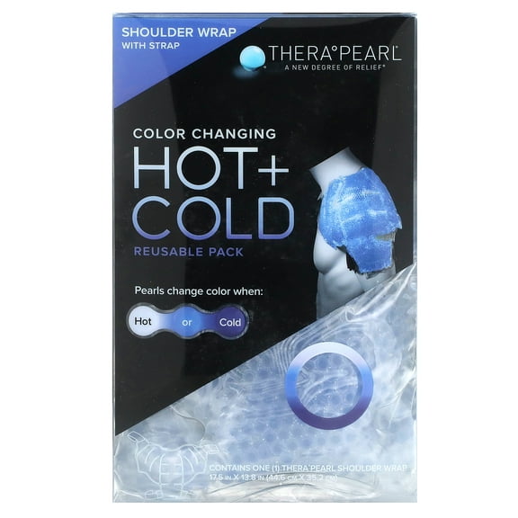 TheraPearl Color Changing Hot   Cold Reusable Pack, Shoulder Wrap with Strap, 1 Wrap