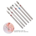 thumbnail image 4 of Paquete De 6 Piezas Kit De Brocas Para Arte De Uñas De Acero Inoxidable Accesorios Para Taladro De Uñas Herramienta De Manicura JG # 9 Puntas De Cortador De Uñas Profesional, 4 of 7