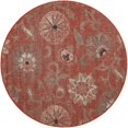 thumbnail image 3 of Unique Loom Outdoor Botanical Collection Area Rug - Fern (5' 1" Round Terracotta/Ivory), 3 of 9