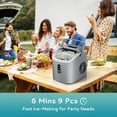EUHOMY Ice Maker Portable Countertop with SelfCleaning, 26 lbs/24H, 9