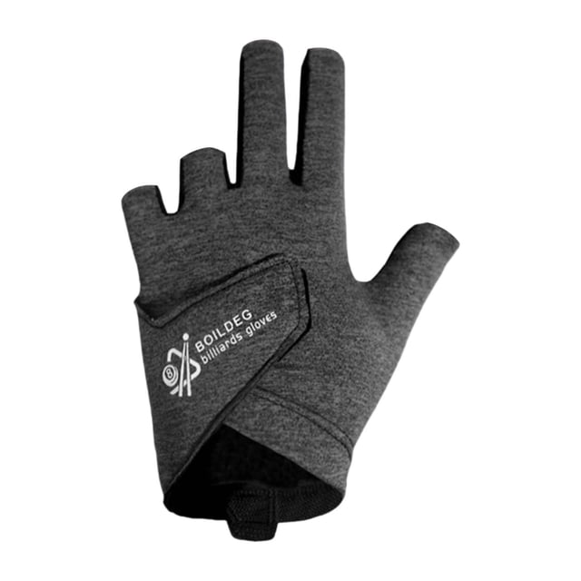 3 dedos Glove de billar, cómodos accesorios de billar sin deslizamiento, guante de billar sin dedos de la mano izquierda para practicar deportes, M Black M
