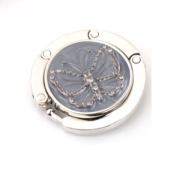 Moyic Gancho plegable para monedero, soporte para bolso de con diamantes de imitación, portátil, de viaje, para el hogar, gancho de escritorio, Almacenamiento y organización del hogar Gris Moyic HA061348-04