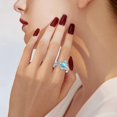 thumbnail image 4 of Moda abierto ajustable hueco de lujo rojo y anillo para las mujeres de luz popular de alta joyería, 4 of 8