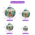 thumbnail image 5 of Merry Christmas Santa Reindeer Antlers Mastiff Sleigh Xmas Winter Holiday Round Wood Sign Mastiffs Dog Lover Gifts Idea Hanging Wall Home Decor - 00023, 5 of 5