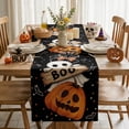 thumbnail image 2 of Smile Jack O Lantern Black Cat Boo Ghost Halloween Table Runner 13 x 72 Inch, 2 of 8