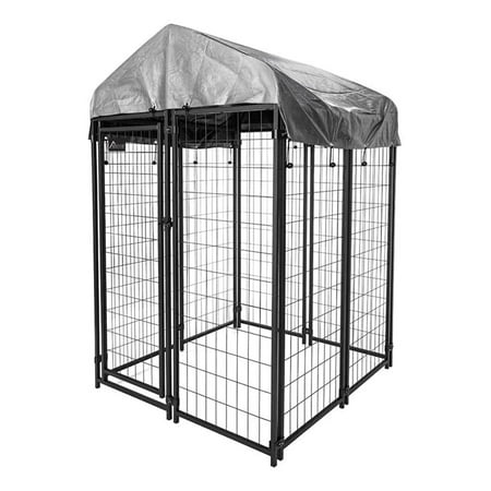 Homestead 6 x 4 x 4 Welded Wire Outdoor Pet Kennel with Weather Proof Cover