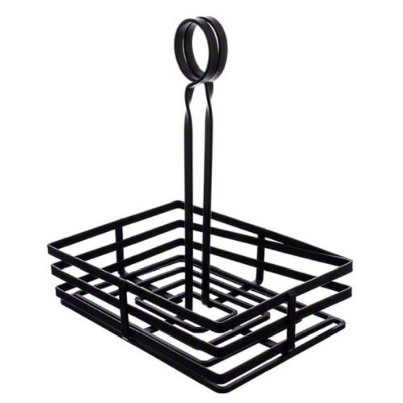 American Metalcraft FWC68 Rectangular Wrought Iron Condiment Rack