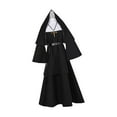 thumbnail image 1 of Disfraz de monja con cinturilla decorativa para Halloween, bata para mujer XL, 1 of 9