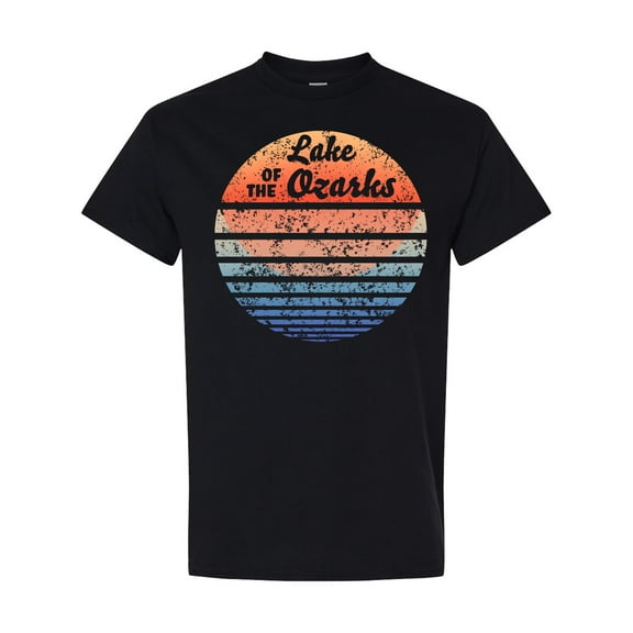 Inktastic Lake of the Ozarks Distressed Retro Sunset T-Shirt