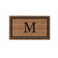 thumbnail image 1 of CocoMatsNMore Monogram (T) Vinyl Backed Black Double Border Doormats 38" x 60", 1 of 1