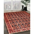 thumbnail image 3 of Ahgly Company Machine Washable Indoor Square Traditional Rust Pink Area Rugs, 7' Square, 3 of 7