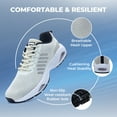 thumbnail image 4 of NRNHI Mens Lightweight Air Running Shoes Athletic Walking Shoes Trail Tennis Sneaker for Gym Workout BlackBeige Size 11, 4 of 7