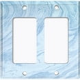 thumbnail image 6 of Metal Light Switch Plate Outlet Cover (Image of Marble Baby Blue MAR013), 6 of 13