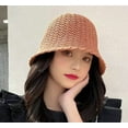 thumbnail image 6 of CoCopeaunts Straw Hat for Women Wide Brim Summer Folable Sun Hats Bucket Hat Outdoor Breathable Hollow Beach Hat, 6 of 8