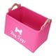 thumbnail image 5 of Organizador de juguetes para perros, cesta rectangular para artículos de cachorros, para ropa de mascotas, mantas Rosa, 5 of 8