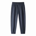 thumbnail image 4 of khonts Clearance,Men's Solid Color Elastic Waist Drawstring Casual Pants Loose Fit Outdoor Dry Fit Trousers Workout Lightweight Walking Joggers with Multiple Pockets GY2 XL, 4 of 6