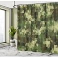 thumbnail image 4 of Ambesonne Sage Shower Curtain, Abstract Camo Pattern, 69"Wx84"L, Green, 4 of 4