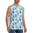 thumbnail image 2 of Fotbe Black White Gray Rabbit Men's Camiseta sin Mangas Estampada para Hombres, Playera Casual para Gimnasio, Entrenamiento, Playa-Small, 2 of 7