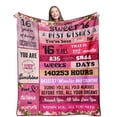 thumbnail image 1 of DALIHUA Sweet 16 Gifts for Girls Blanket 16th Birthday Gifts for Girls Decorations 16 Year Old Girl Gift for Birthday Fleece Blankets Sweet Sixteen 60x80inches, 1 of 5