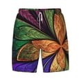 thumbnail image 4 of Lsque Mens Swim Trunks Multicolored Beautiful Flower1 Pattern - Bathing Suit Compression Liner - Beach Swim Shorts Swimwear - (S-3XL) - Stretch Quick Dry -X-Large, 4 of 9