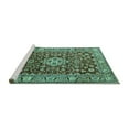 thumbnail image 2 of Ahgly Company Machine Washable Indoor Round Persian Turquoise Blue Traditional Area Rugs, 8' Round, 2 of 4
