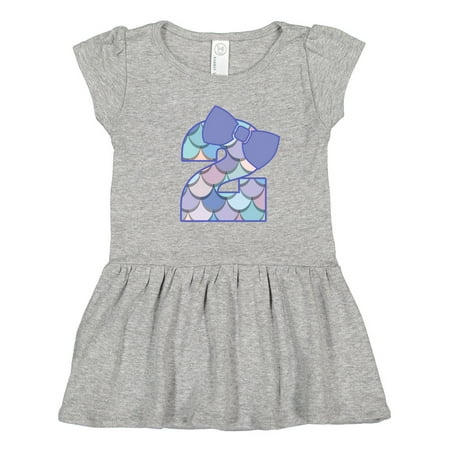 

Inktastic 2nd Birthday Mermaid 2 Year Old Girl Girls Toddler Dress