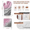 thumbnail image 6 of Oven Mitt and Pot Holders SetPink Grey Modern Geometric Heat Resistance Oven Gloves with Non-Slip Surface Kitchen Oven Mitts and Hot Pads for Cooking Baking Grilling BBQ, Abstract Beach, 6 of 9