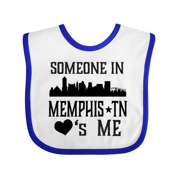 Inktastic Memphis Tennessee Someone Loves Me Skyline Boys or Girls Baby Bib