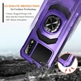 thumbnail image 4 of Nagebee Phone Case Compatible for T-Mobile REVVL V 4G (2021) with Tempered Glass Screen Protector, Full-Body Protective [Military-Grade] Magnetic Car Mount Ring Holder Heavy-Duty Case (Purple), 4 of 6