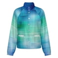 thumbnail image 5 of Jackets for Women Winter Coat Jackets Flannel Stand Collar Jacket(Green Turquoise Teal Blue Abstract Texture,Size:S-4XL), 5 of 7