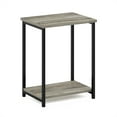 thumbnail image 5 of Furinno Simplistic Side Table, 2-Tier Grey End Table with Metal Frame, Open Shelf Night Stand, Bedside Table, Easy Assembly, for Living Room, Bedroom, Grey Oak, 5 of 5