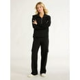 thumbnail image 3 of Free Assembly Women's and Women's Plus Wide Leg Knit Cargo Pants, 30” Inseam, Sizes XS-4X, 3 of 6
