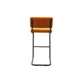 thumbnail image 2 of Inmod Mid-Century Modern Amelia Velvet Bar/Counter Stool, Set of 2, 30 in. / Rust, 2 of 4