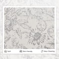 thumbnail image 4 of DREAMSIDEA High Back Floral Accent Chairs Set of 2 for Living Room, Upholstered Lounge Armchair with Lumbar Pillow Comfy Reading Sofa Chair, Rococo Light Gray, 4 of 6