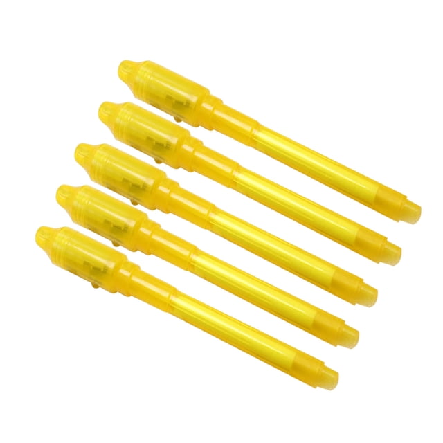 Dusknt Home Decorations Clearance Sale! Purple Light Magic Uv Invisible Light Pen Multifunctional Best-Selling Led Light Pen Yellow Pencil Curler, 5Pc Fluorescent Pen