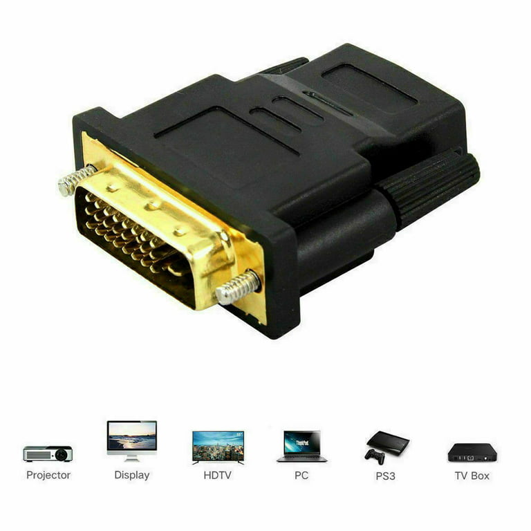 blad concept De slaapkamer schoonmaken Simyoung DVI-D Male (24+1 pin) to HDMI Female (19-pin) HD HDTV Monitor  Display Adapter Black - Walmart.com