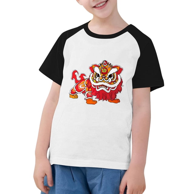 RXIRUCGD 2025 Vêtements d'Été pour Enfants Tout-Petits Garçons Filles Mode Mignon Col Rond Imprimé Manches Courtes Haut