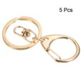 thumbnail image 3 of Uxcell Key Chain Rings D Ring Clasps Keyring Holder for Arts DIY, Gold 5 Pack, 3 of 5