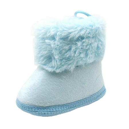 

Baby Sneakers Toddler Newborn Soild Wool Boots Soft Sole Snow Prewalker Warm Shoes