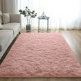 thumbnail image 6 of Dwelke Fluffy Area Rugs Soft Shaggy Rugs for Bedroom Carpet, 4'x6',Cherry Pink, 6 of 7