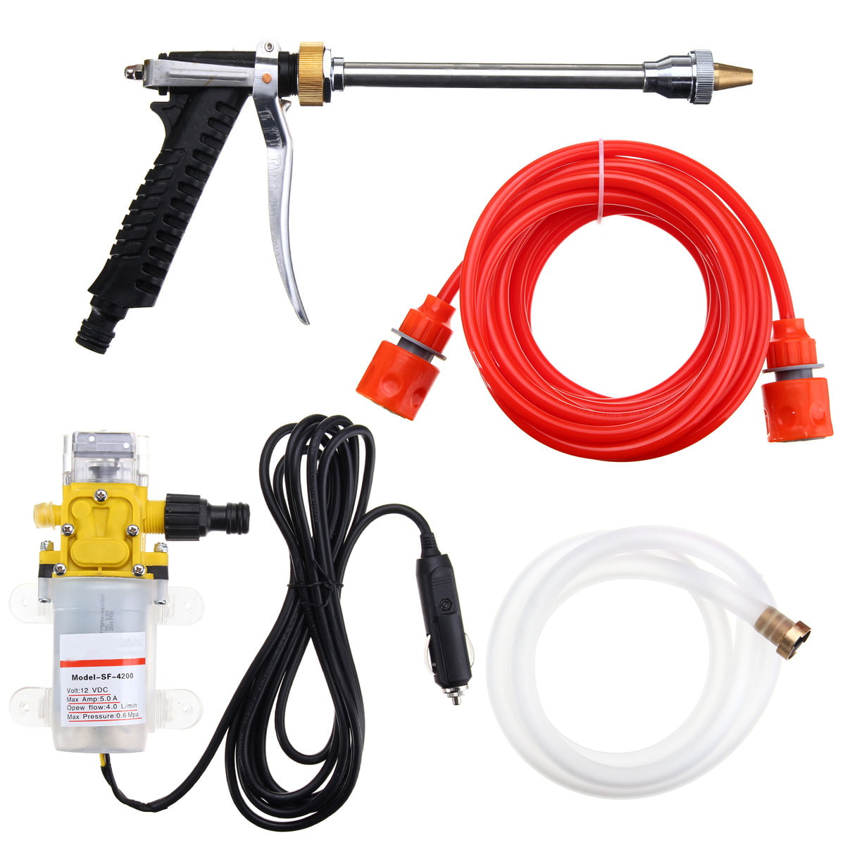 12V 100W High Pressure Water Pump Sprayer Car Washing Camping,Cleaning 